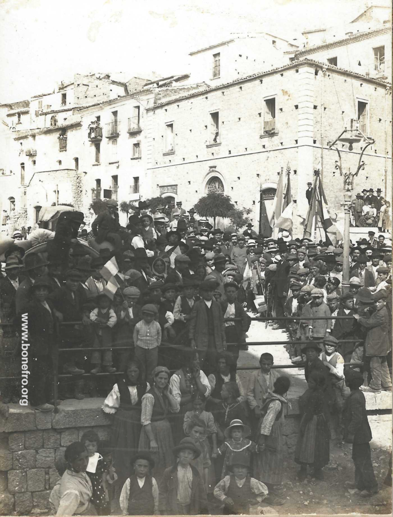 Bonefrani celebrating a festival day in Bonefro, probably about 1910: